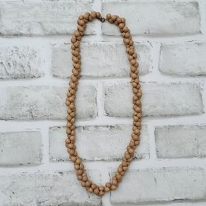 Tan Twisted Beads Necklace
